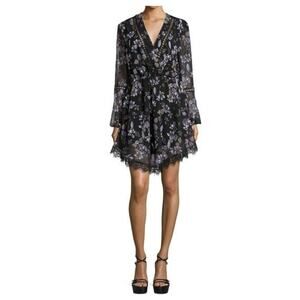 Nicholas Floral Lace Mini Dress